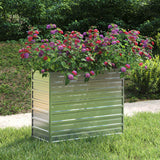 Vidaxl Planter hævet 100x40x77 cm galvaniseret stålsølv