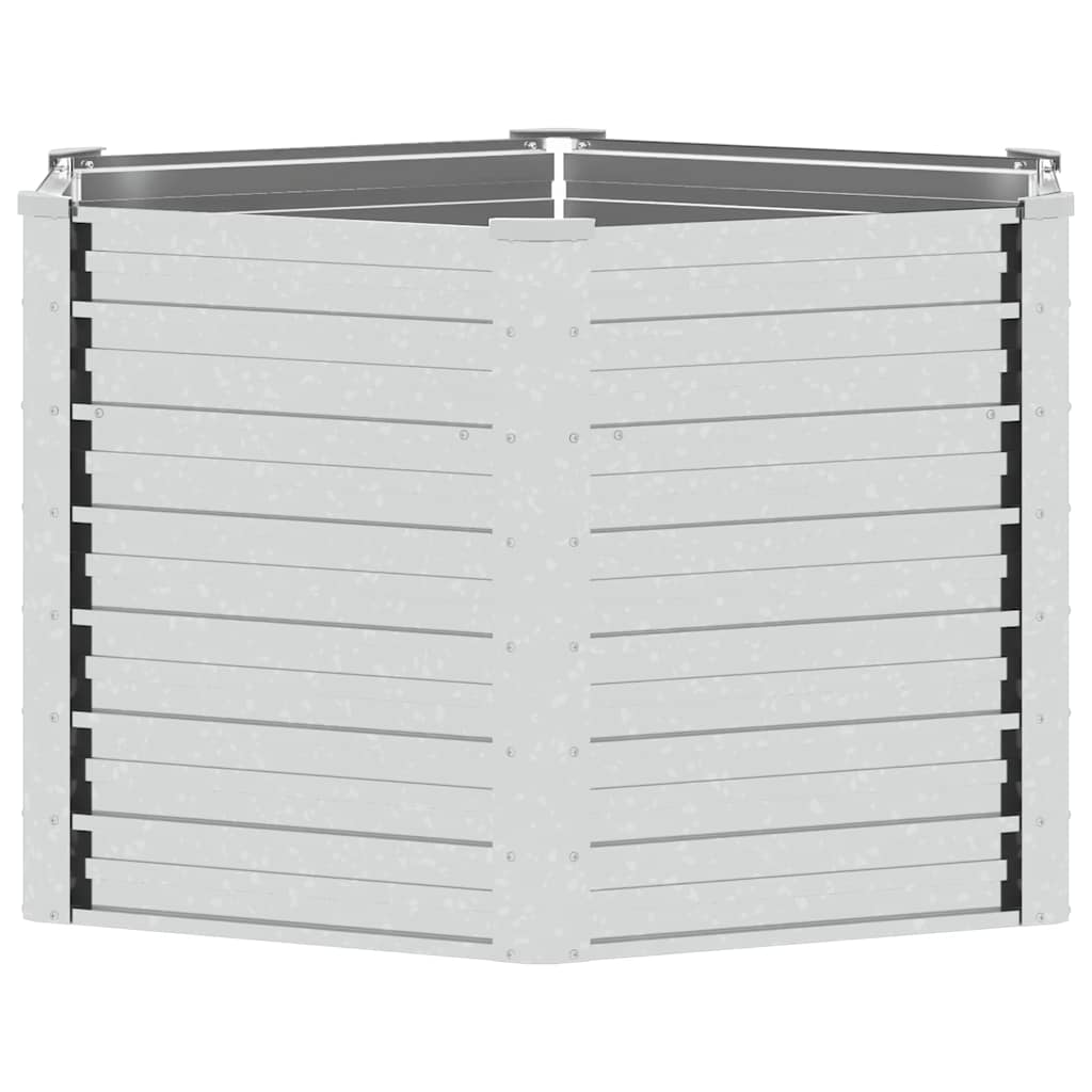 Vidaxl planter hævet 129x77 cm galvaniseret stål sølvfarve