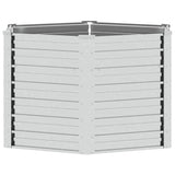 Vidaxl planter hævet 129x77 cm galvaniseret stål sølvfarve