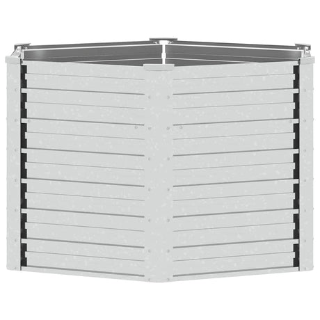 Vidaxl planter hævet 129x77 cm galvaniseret stål sølvfarve