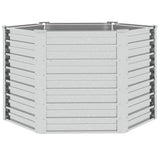 Vidaxl planter hævet 129x77 cm galvaniseret stål sølvfarve
