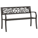 Vidaxl tuinbank 125 cm staal zwart