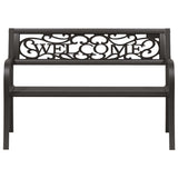 Vidaxl tuinbank 125 cm staal zwart