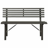 Vidaxl tuinbank 110 cm staal zwart