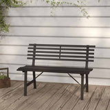 Vidaxl tuinbank 110 cm staal zwart