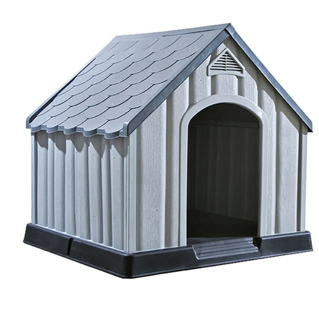 Vidaxl Dog loft 92x87x91 cm plastgrå