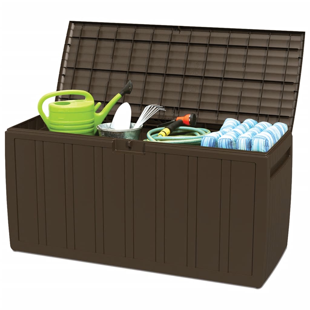 Vidaxl Pushion Box 117x45.5x57,5 cm 270 L Brun