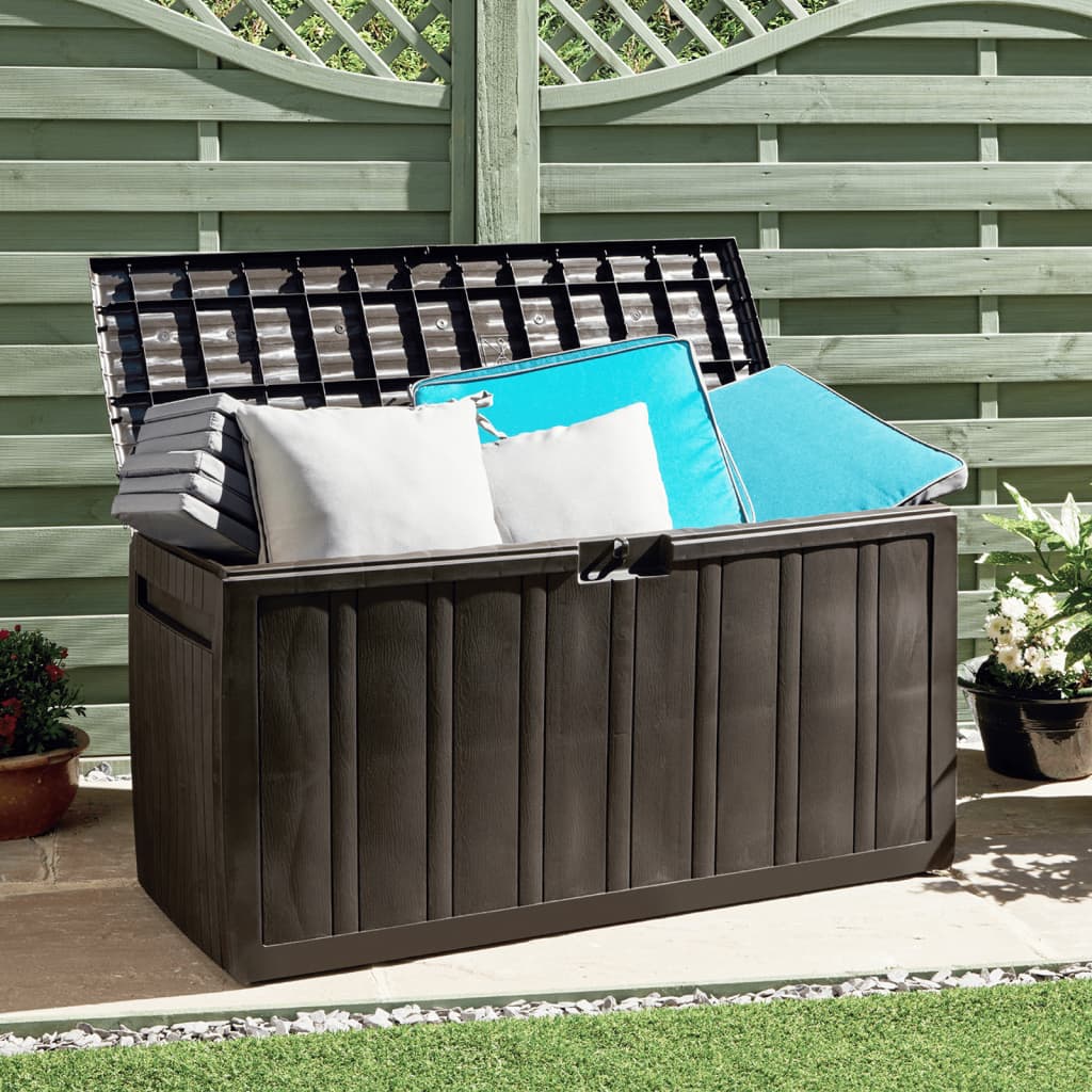 Vidaxl Pushion Box 117x45.5x57,5 cm 270 L Brun