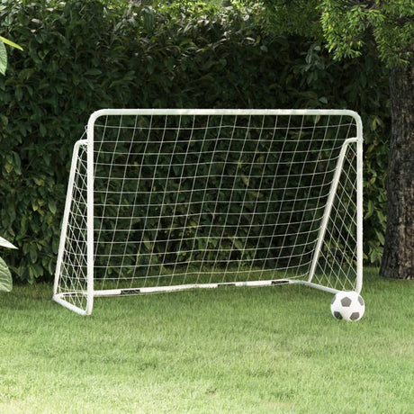 Vidaxl fodboldmål med NET 180x90x120 cm stålhvide