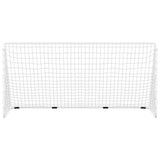 Vidaxl Fodboldmål med NET 366X122X182 CM STEEL HVID