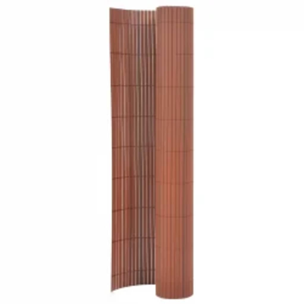 Vidaxx dobbeltsidet havehegn 110x400 cm brun