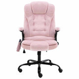 Vidaxl massagekantoorstoel fluweel roze
