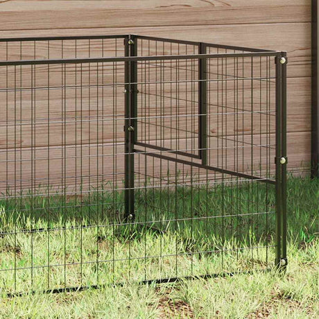 VidaXL hundegård 3 m² stål sort