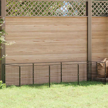 VidaXL hundegård 3 m² stål sort