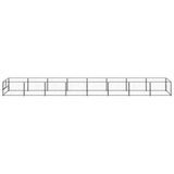 Vidaxl Dog Kennel 8 M² Steel Black