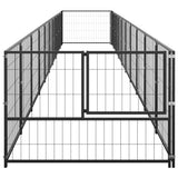 Vidaxl Dog Kennel 10 m² stål sort