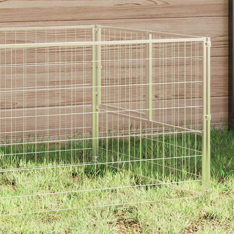 Vidaxxl hundegård 3 m² stål sølv