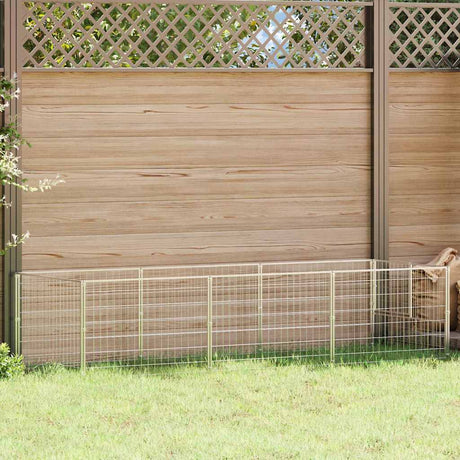 Vidaxxl hundegård 3 m² stål sølv