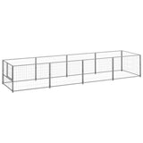 Vidaxl Dog Kennel 4 m² stål sølvfarvet