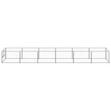 Vidaxl Dog Kennel 6 m² stål sølvfarvet