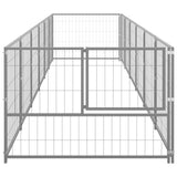 Vidaxl Dog Kennel 6 m² stål sølvfarvet