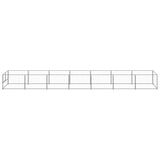 Vidaxl Dog Kennel 7 m² stål sølvfarvet