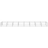 Vidaxl Dog Kennel 8 m² stål sølvfarvet