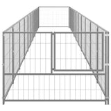 Vidaxl Dog Kennel 10 m² stål sølvfarvet