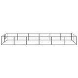 Vidaxl Dog Kennel 12 M² Steel Black