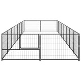 Vidaxl Dog Kennel 16 m² stål sort