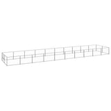 Vidaxl Dog Kennel 20 m² stål sølvfarvet
