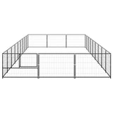 Vidaxl Dog Kennel 27 m² stål sort