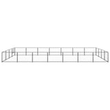 Vidaxl Dog Kennel 28 m² stål sort