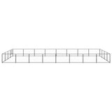 Vidaxl Dog Kennel 32 m² stål sort