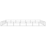 Vidaxl Dog Kennel 28 m² stål sølvfarvet
