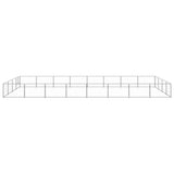 Vidaxl Dog Kennel 32 m² stål sølvfarvet