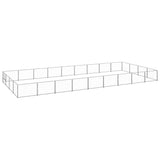 Vidaxl Dog Kennel 36 m² stål sølvfarvet