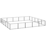 Vidaxl Dog Kennel 25 m² stål sort