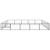 Vidaxl Dog Kennel 25 m² stål sort