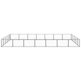 Vidaxl Dog Kennel 35 m² stål sort