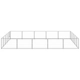 Vidaxl Dog Kennel 25 m² stål sølvfarvet