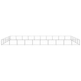 Vidaxl Dog Kennel 50 m² stål sølvfarvet