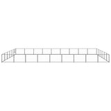 Vidaxl Dog Kennel 54 m² stål sort