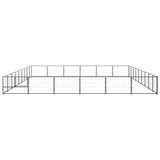 Vidaxl Dog Kennel 54 m² stål sort