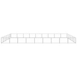 Vidaxl Dog Kennel 54 m² stål sølvfarvet
