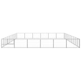 Vidaxl Dog Kennel 60 m² stål sølvfarvet