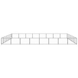 Vidaxl Dog Kennel 56 m² stål sort
