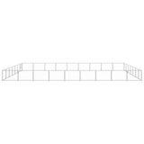 Vidaxl Dog Kennel 63 m² stål sølvfarvet