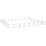 Vidaxl Dog Kennel 64 m² stål sølvfarvet