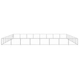 Vidaxl Dog Kennel 64 m² stål sølvfarvet